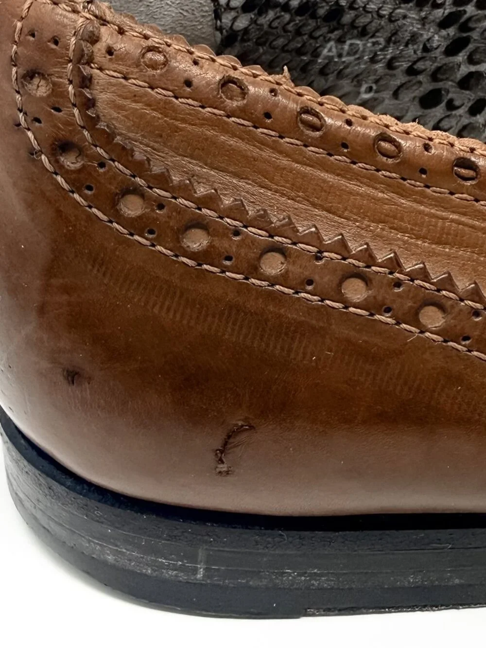 Patrick Cox Adrian Brown Brogue Leather Loafers Men's UK 6 US 7 Vintage Italian